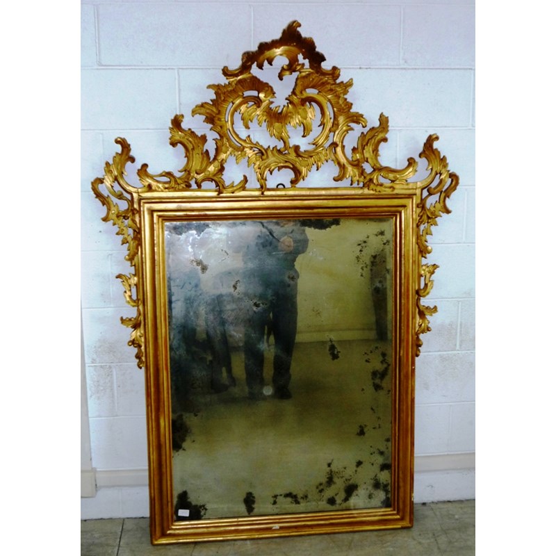 Specchio L XV in legno intagliato