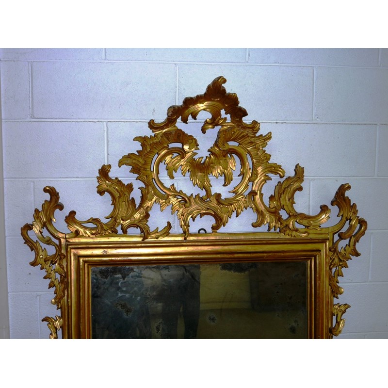 Specchio L XV in legno intagliato