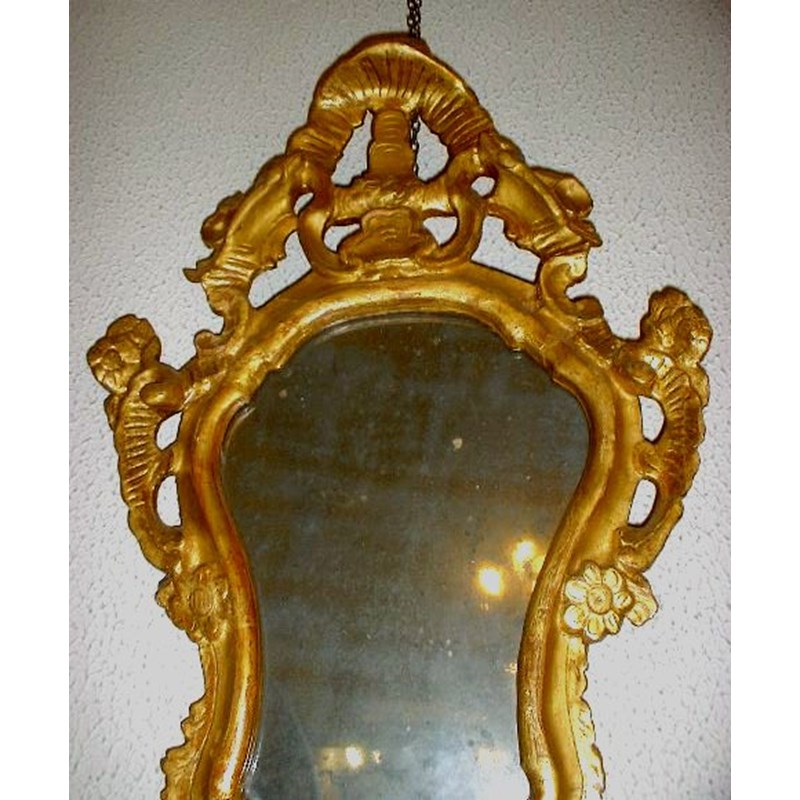 Specchio in legno dorato XVIII° S.