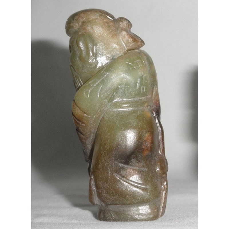 Rare Yuan or early Ming  jade Shoulao figure