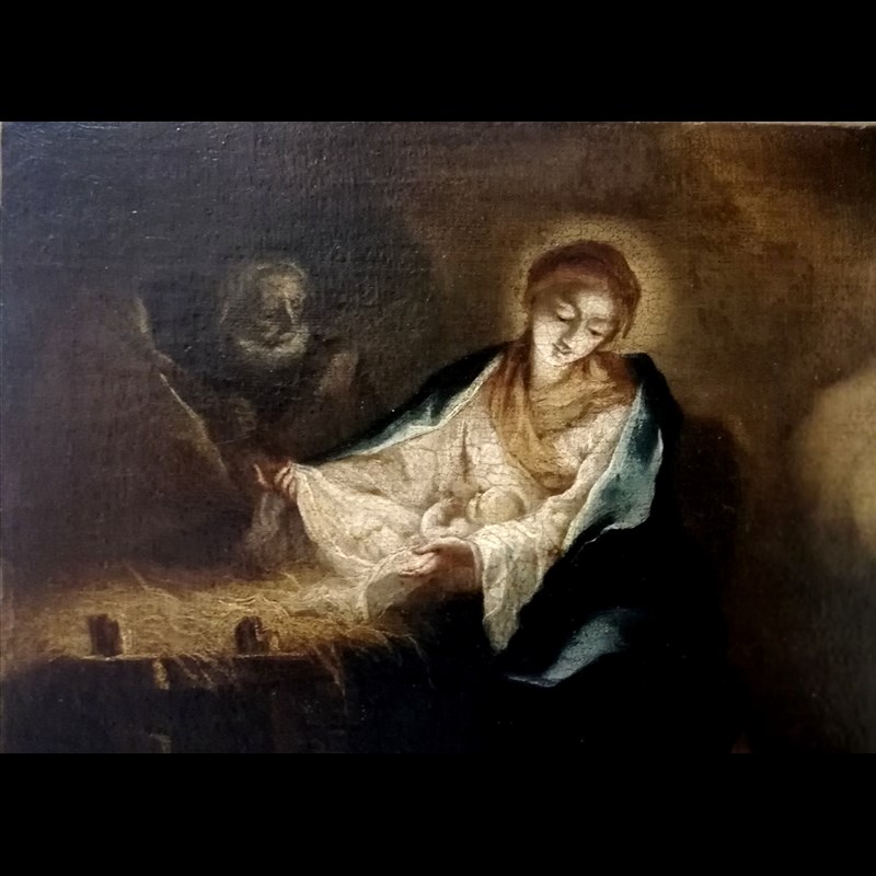 DIPINTO AD OLIO  'NATIVITA' , GENOVA, XVIII° SECOLO